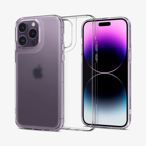 ACS04830 - iPhone 14 Pro Max Case Quartz Hybrid in crystal clear showing the back